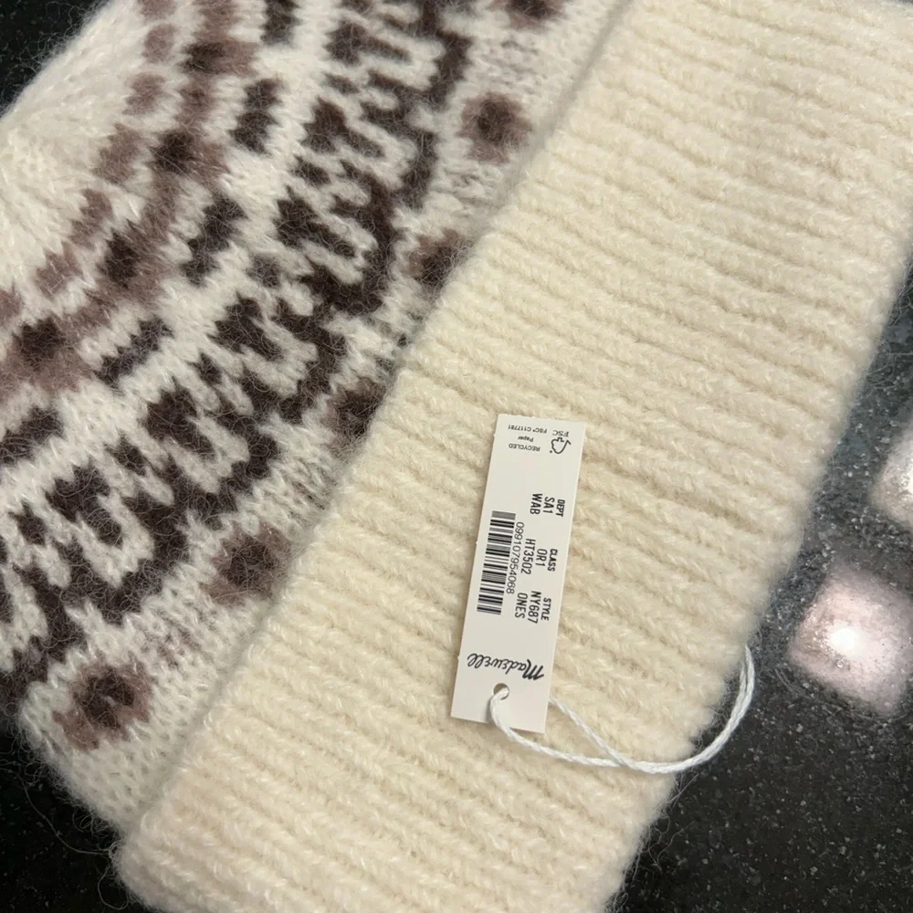 Madewell Fair Isle Cuffed Beanie, NWT - Picture 2 of 5
